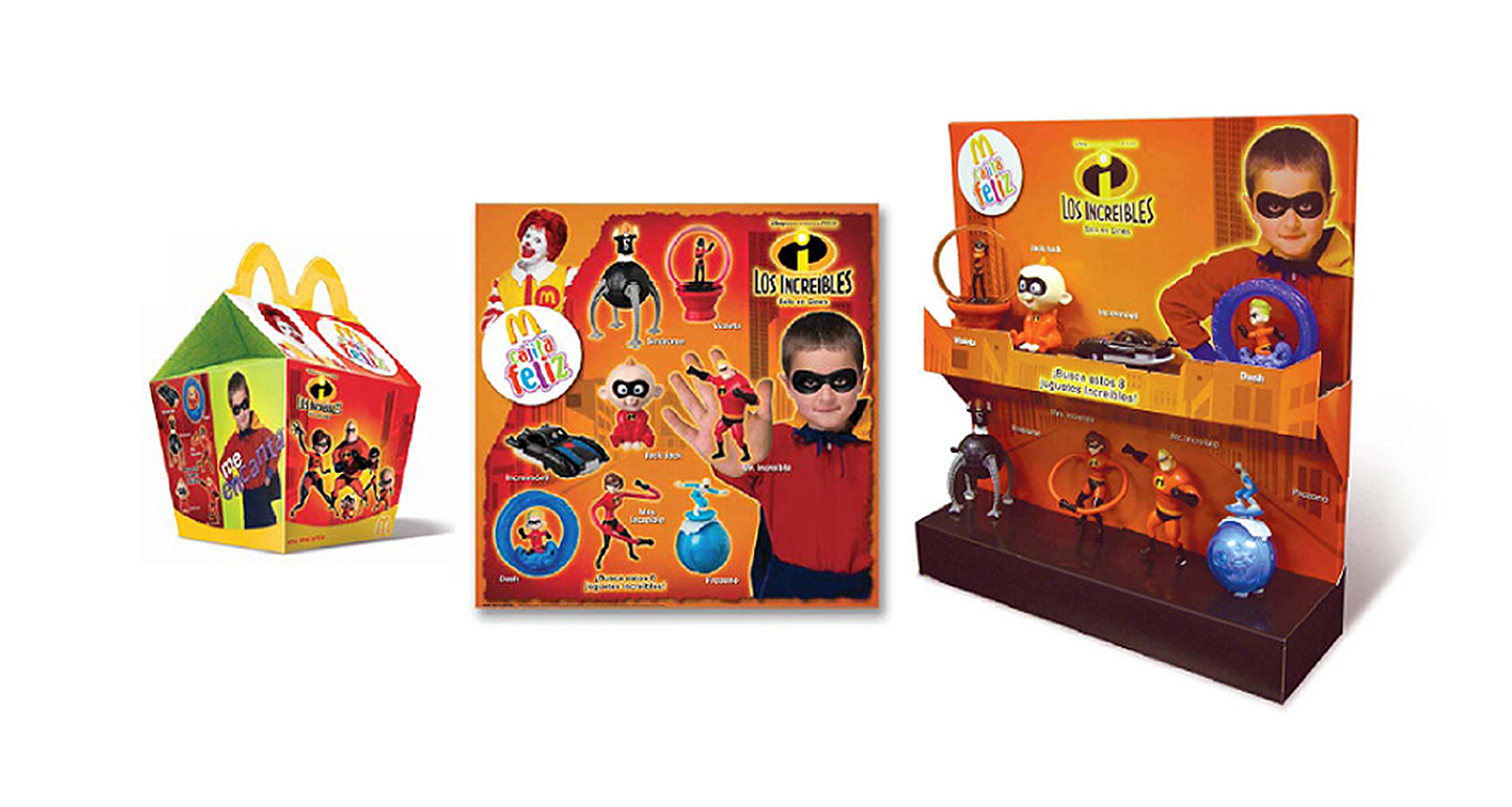 We created the strategy and the creative development for the POP and merchandising elements for all McDonald’s Latin America Happy Meal programs.